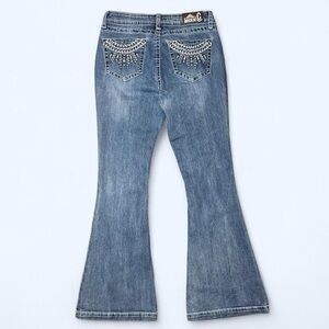 Y2K Denim Embroidered Flare Jeans by Rockin C!